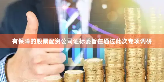 有保障的股票配资公司证标委旨在通过此次专项调研